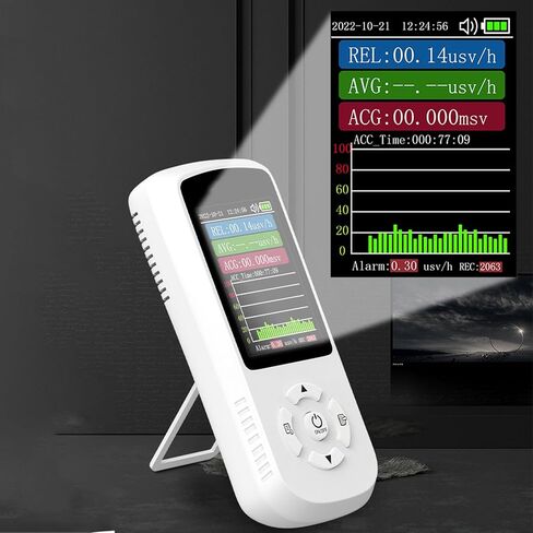 عداد Geiger كاشف الإشعاع النووي شاشة LED X Y β Rays مقياس الجرعات المحمول طنان بطارية ليثيوم كابل USB الصحة الوقاية من الأوبئة الأعمال الإشعاع المؤين in Saudi Arabia