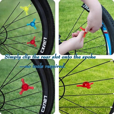 مصابيح دراجة، 6 قطع من مصابيح أمان الدراجة، مصابيح LED لعجلة الدراجة. أضواء عجلة إطار فلاش للدراجة لإطارات الدراجات النارية والدراجات النارية، وأضواء فلاش لإطارات الدراجة in Kuwait