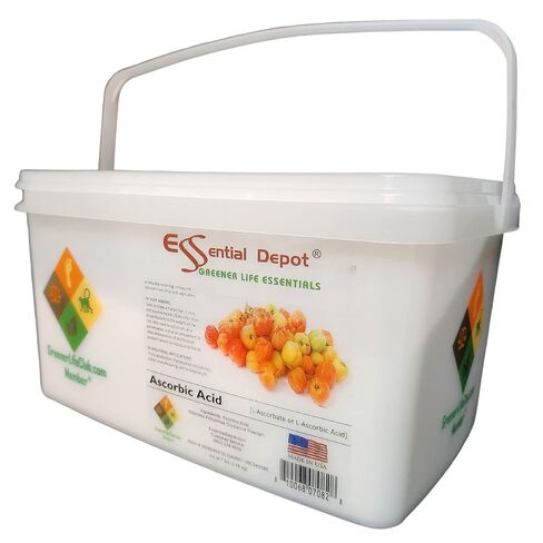 مسحوق حمض الأسكوربيك - 7 رطل - فيتامين C، أو L-أسكوربات، أو حمض الأسكوربيك - C6H8O6 - حاوية PP واسعة الفم محكمة الغلق (علامة القفل) مع غطاء قابل للإغلاق ومقبض قابل لإعادة التركيب in Kuwait