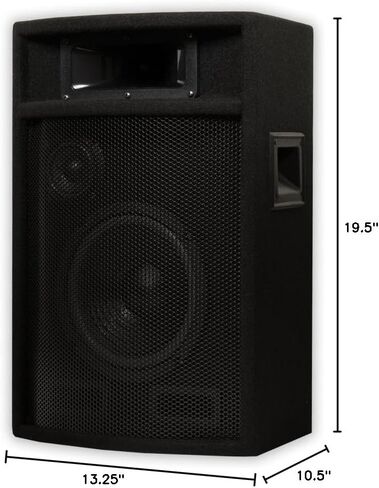 مكبرات صوت صوتية من Goldwood PA-380X مكبرات صوت DJ سلبية مقاس 8 بوصات PA Karaoke 3-Way Studio Home Audio، أسود (عبوة من قطعتين) in Saudi Arabia