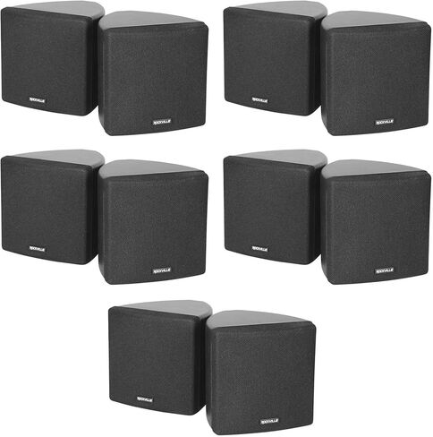Rockville Cube 70V Black 3.5" Commercial Swivel Wall Mount Speakers, for Restaurant & Bar Audio, 5-Pair in Saudi Arabia