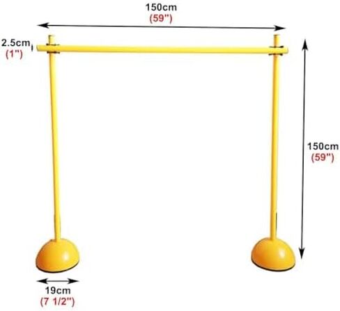 Portable Dog Agility Training Equipment/Horse Dog Jumping Hurdles, Adjustable Obstacle Hurdles with Base, Speed Agility Hurdles for Soccer(150cm(59"))") in Saudi Arabia