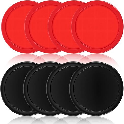 TIESOME 2.5 Inch Hockey Pucks, 8Pcs Professional Air Hockey Pucks for Air Hockey Table Compatible with Standard Pushers and Goals Hockeys Replacement Puck Parts Set Game Tables Accessories in Saudi Arabia