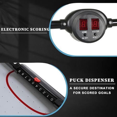طاولة هوكي هوائية مقاس 54 بوصة مع تسجيل إلكتروني LED ومحرك قوي، طاولة ألعاب كبيرة لغرفة الألعاب، المنزل والمكتب، لعبة الهوكي للأطفال والكبار in Kuwait