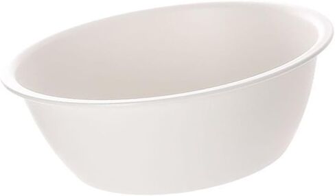 Face Wash Basin, Round Shaped Thickened Plastic Washing Bowl, Creamy White Basin with Bowl Design, Ideal for Home and Dorm Use (M) in Kuwait