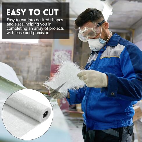 Fiberglass Chopped Strand Mat 1.5oz 40" x 360" Fiberglass Cloth Roll for Auto, Tank Lining, Large Repairs, Resin Compatible, 40 Inch Wide 10 Yards in Kuwait