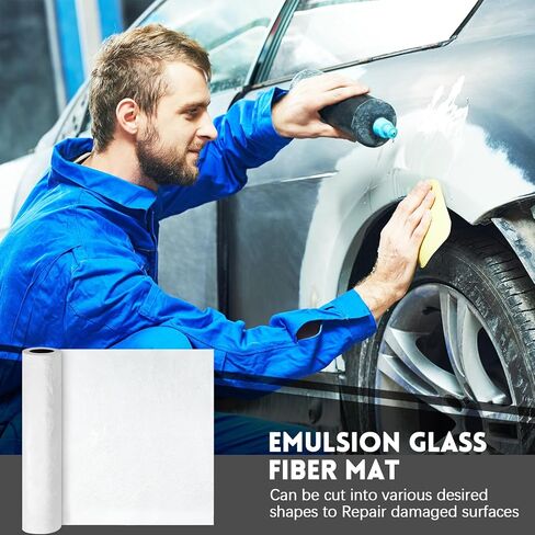 Fiberglass Chopped Strand Mat 1.5oz 40" x 360" Fiberglass Cloth Roll for Auto, Tank Lining, Large Repairs, Resin Compatible, 40 Inch Wide 10 Yards in Kuwait