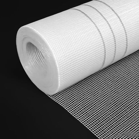 3.2 x 164 ft Fiberglass Mesh Roll White Plastering Mesh Enhanced Strength and Stability for Wall Crack Interior Exterior Wall Construction and Ceilings Seam Repair Reinforcement in Saudi Arabia