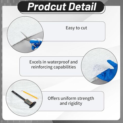 13 Yards x 41" Fiberglass Mat, Fiberglass Chopped Strand Mat, Strong Repair Function- Suit for Molding Automotive Boats Surfaces and Reinforces Repairs in Kuwait