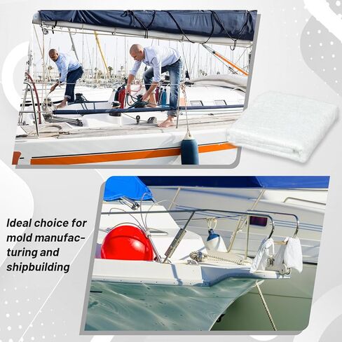 13 Yards x 41" Fiberglass Mat, Fiberglass Chopped Strand Mat, Strong Repair Function- Suit for Molding Automotive Boats Surfaces and Reinforces Repairs in Kuwait