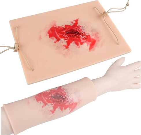 Wearable Simulated Wound Skin Model, Wound Packing Trainer Kit, Reusable Trauma Wound Simulation Module, for Medical Courses, Hemostasis First Aid Practice in Saudi Arabia