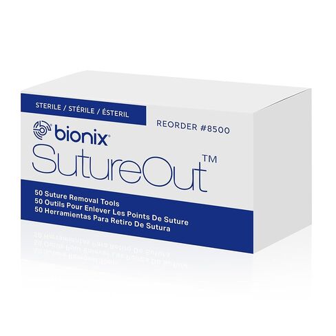 Bionix - SutureOut | Sterile Single-Use Suture Removal Tool with Guarded Blade & Adhesive Pad for Easy, Stitch Removal (50 Count) in Kuwait