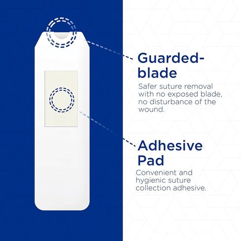 Bionix - SutureOut | Sterile Single-Use Suture Removal Tool with Guarded Blade & Adhesive Pad for Easy, Stitch Removal (50 Count) in Kuwait