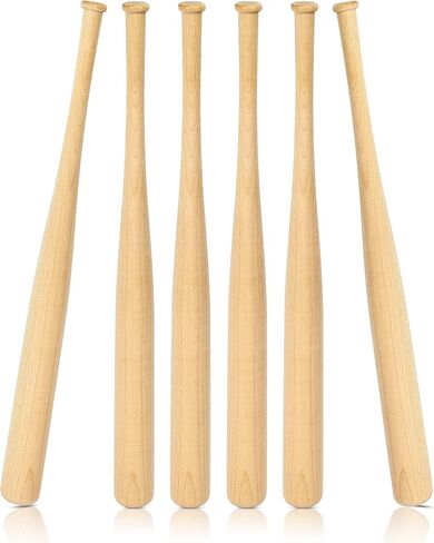 Marsui 12 Pcs Mini Baseball Bat 18 Inch Unfinished Wooden Small Unpainted Baseball Bats Craft for DIY Painting Sports Games Party Favors Craft in Kuwait