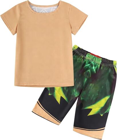 Jurebecia Cartoon Costume Role Play for Little Boys Halloween Short Tee and Pants Kids Toddler Birthday Party Cosplay Outfit in Kuwait