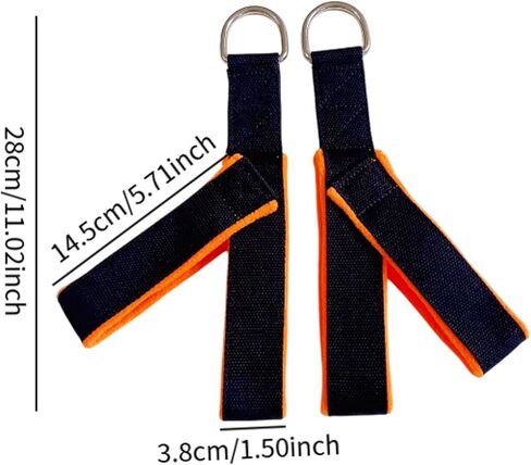 2Pcs Pilates Straps, Reformer Straps Yoga Straps Fitness Straps for Women Workout, Orange in Kuwait