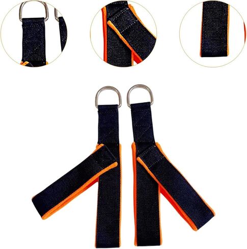 2Pcs Pilates Straps, Reformer Straps Yoga Straps Fitness Straps for Women Workout, Orange in Kuwait