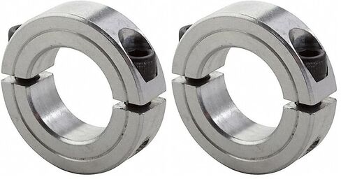 طوق تثبيت من قطعتين من الألومنيوم من Climax Metal 2C-100-A، مقاس تجويف 1 بوصة، OD 1-3/4 بوصة، مع برغي مجموعة 1/4-28 × 5/8 in Saudi Arabia