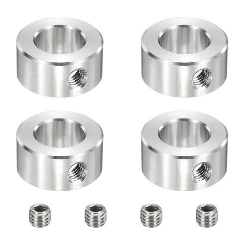 MECCANIXITY 4pcs Stainless Steel Shaft Collar, 14mm(9/16") ID 25mm(1") OD 12mm(1/2") Thickness Single Hole Bore Shaft Locking Collars for Gearbox Assemblies, Machine Tools in Kuwait