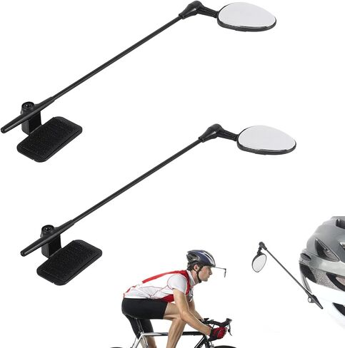 2 PCS Bike Helmet Mirror, Adjustable Handlebar View Mirror Lightweight Cycling Rear View Mountain Road Bike Helmet Rearview for Cycling in Saudi Arabia