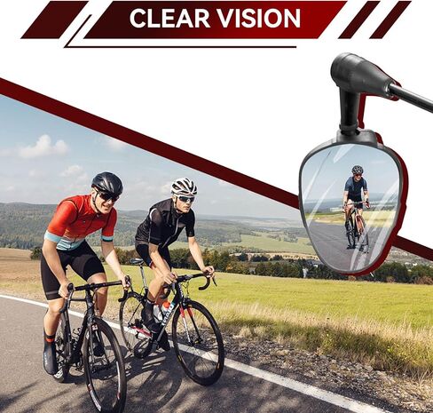 2 PCS Bike Helmet Mirror, Adjustable Handlebar View Mirror Lightweight Cycling Rear View Mountain Road Bike Helmet Rearview for Cycling in Saudi Arabia