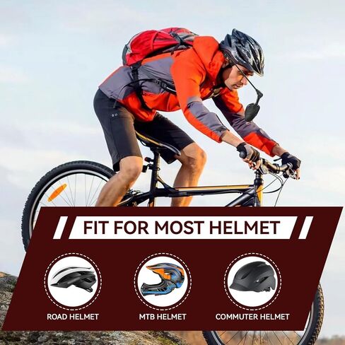 2 PCS Bike Helmet Mirror, Adjustable Handlebar View Mirror Lightweight Cycling Rear View Mountain Road Bike Helmet Rearview for Cycling in Saudi Arabia