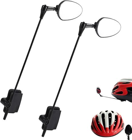 2 PCS Bike Helmet Mirror, Adjustable Handlebar View Mirror Lightweight Cycling Rear View Mountain Road Bike Helmet Rearview for Cycling in Saudi Arabia