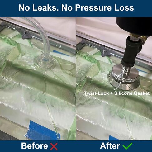 موصل تعبئة الفراغ، منفذ فراغ بقفل ملتوي مانع للتسرب لألياف الكربون والألياف الزجاجية، 1/4 بوصة NPT، 6061 ألومنيوم in Kuwait