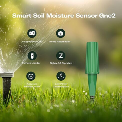 THIRDREALITY Smart Soil Moisture Sensor Gen2 3Pack,Zigbee hub Needed, nhanced Signal Stability,Capacitive Moisture Monitoring,Garden Planting, Compatible with Hubitat,SmartThings,Home Assistant,Homey in Saudi Arabia
