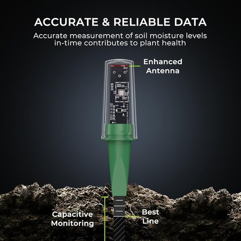 THIRDREALITY Smart Soil Moisture Sensor Gen2 3Pack,Zigbee hub Needed, nhanced Signal Stability,Capacitive Moisture Monitoring,Garden Planting, Compatible with Hubitat,SmartThings,Home Assistant,Homey in Saudi Arabia
