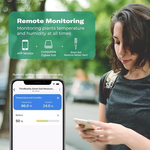 THIRDREALITY Smart Soil Moisture Sensor Gen2 3Pack,Zigbee hub Needed, nhanced Signal Stability,Capacitive Moisture Monitoring,Garden Planting, Compatible with Hubitat,SmartThings,Home Assistant,Homey in Saudi Arabia