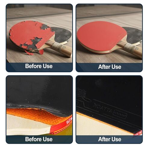 غراء تنس الطاولة 200 مل، مناسب لتجميع تصميم مطاطي إسفنجي مرن لتنس الطاولة، ثماني فرش إسفنجية لسهولة استبدال مطاط المضرب in Kuwait