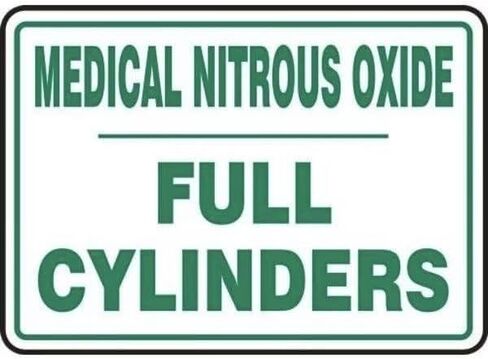 CYLINDER SIGN MEDICAL NITROUS OXIDE, Mfr: MCPG557VP-A in Saudi Arabia