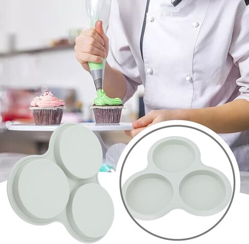 مقلاة هوائية من السيليكون لمقلاة البيض، قابلة لإعادة الاستخدام، كعك البيض غير المخبوز، برجر، 3 تجاويف للإفطار، مقلاة هوائية للفرن في الميكروويف، 9 بوصة، وردي in Kuwait