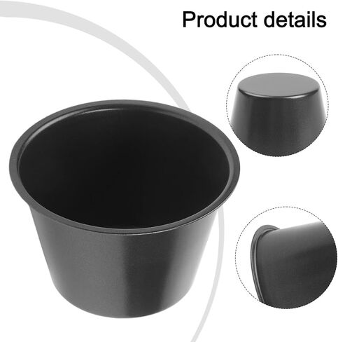 صينية مافن على شكل كوب بودنغ، 6 عبوات من الفولاذ غير الكربوني للكعك والكعك والكعك والفطائر والبودنغ في المقلاة الهوائية، 100 مل 200 مل in Kuwait