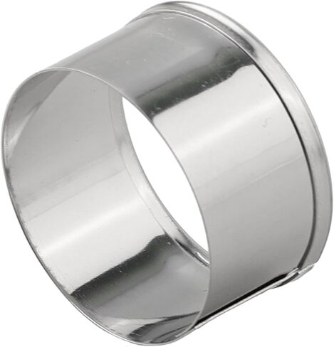 طقم حلقات الكيك من الستانلس ستيل للموس والتشيز كيك والتارت وقوالب المعجنات، 4 قطع (3.3 سم، 2.7 سم، 2.15 سم، 1.65 سم)، فضي in Kuwait