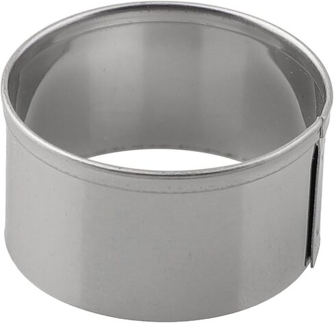 طقم حلقات الكيك من الستانلس ستيل للموس والتشيز كيك والتارت وقوالب المعجنات، 4 قطع (3.3 سم، 2.7 سم، 2.15 سم، 1.65 سم)، فضي in Kuwait