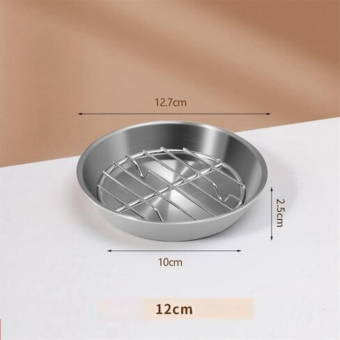 for Stainless Steel Baking Pan with Cooling Rack Roasting Turkey, Cake, Vegetables, Dishwasher-Safe, Rust-Resistant, 24.7x24.7x3.5cm in Kuwait