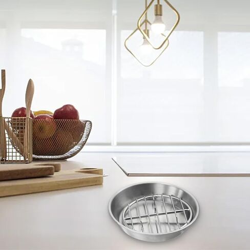 for Stainless Steel Baking Pan with Cooling Rack Roasting Turkey, Cake, Vegetables, Dishwasher-Safe, Rust-Resistant, 24.7x24.7x3.5cm in Kuwait