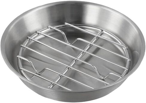 for Stainless Steel Baking Pan with Cooling Rack Roasting Turkey, Cake, Vegetables, Dishwasher-Safe, Rust-Resistant, 24.7x24.7x3.5cm in Kuwait