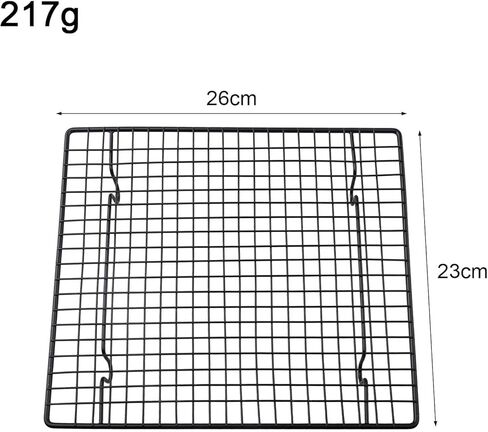 Non- Metal Cooling Rack Baking, Black Steel Wire Cake Cooling Grid with Full Sides Design, 27.5x25.5cm/26x23cm/40.5x25.5cm/46x26cm Pans in Kuwait