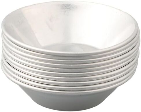 10 Pcs Aluminum Alloy for Egg Tart Molds Baking Cupcake Cake Pudding Cookie, Reusable Non- for Mini Dessert Cups, 7x4x2cm in Kuwait