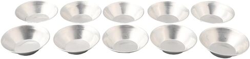 10 Pcs Aluminum Alloy for Egg Tart Molds Baking Cupcake Cake Pudding Cookie, Reusable Non- for Mini Dessert Cups, 7x4x2cm in Kuwait