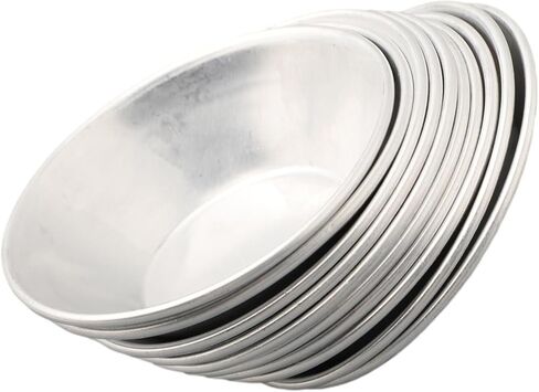 10 Pcs Aluminum Alloy for Egg Tart Molds Baking Cupcake Cake Pudding Cookie, Reusable Non- for Mini Dessert Cups, 7x4x2cm in Kuwait