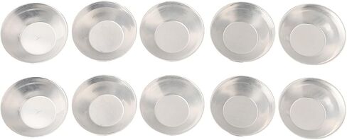 10 Pcs Aluminum Alloy for Egg Tart Molds Baking Cupcake Cake Pudding Cookie, Reusable Non- for Mini Dessert Cups, 7x4x2cm in Kuwait