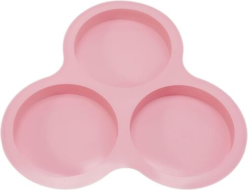 Silicone Air Fryer for Egg Pan Baking Eggs, Muffins, Burgers, Pancakes, Reusable Non- Cooking Tray Air Fryer, Oven, Microwave, 9 Inch, 3-Cavity (Pink) in Kuwait