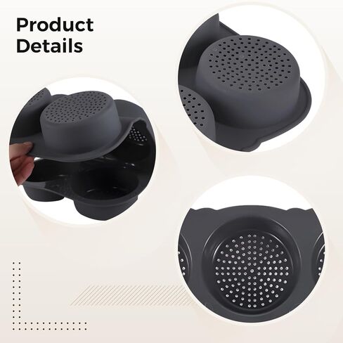 Hamburger Bun Baking Mold, 2-Pack Silicone, 6-Cavity, 4 in Diameter, Reusable, Dishwasher Safe in Kuwait