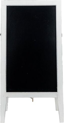 MyGift Rustic Wood A-Frame Erasable Chalkboard Sign, Freestanding Dual-Sided Chalkboard Easel, Sidewalk Menu Board, Decorative Wedding and Event Signage in Kuwait