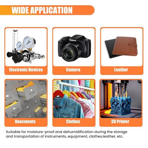 VOISEN 1LBS Orange Indicating Silica Gel Desiccant Beads,Reusable Desiccant Industry Standard 3-5 mm,Desiccant for 3D Printer,Electronic,Clothes,Painting,Jewelry in Kuwait