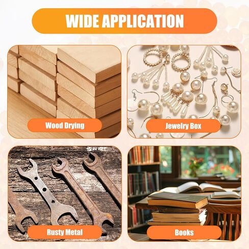 VOISEN 1LBS Orange Indicating Silica Gel Desiccant Beads,Reusable Desiccant Industry Standard 3-5 mm,Desiccant for 3D Printer,Electronic,Clothes,Painting,Jewelry in Kuwait